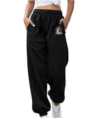 Womens Yoga Sweatpants 2023 Fall Winter Cotton Athletic Lounge Trousers with Pockets Sweatpant for Women Aj 1 $7.53 Activewear