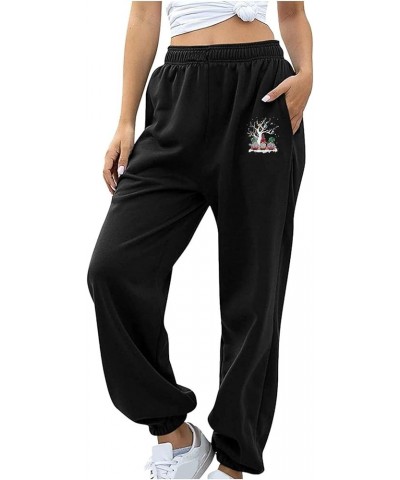 Womens Yoga Sweatpants 2023 Fall Winter Cotton Athletic Lounge Trousers with Pockets Sweatpant for Women Aj 1 $7.53 Activewear