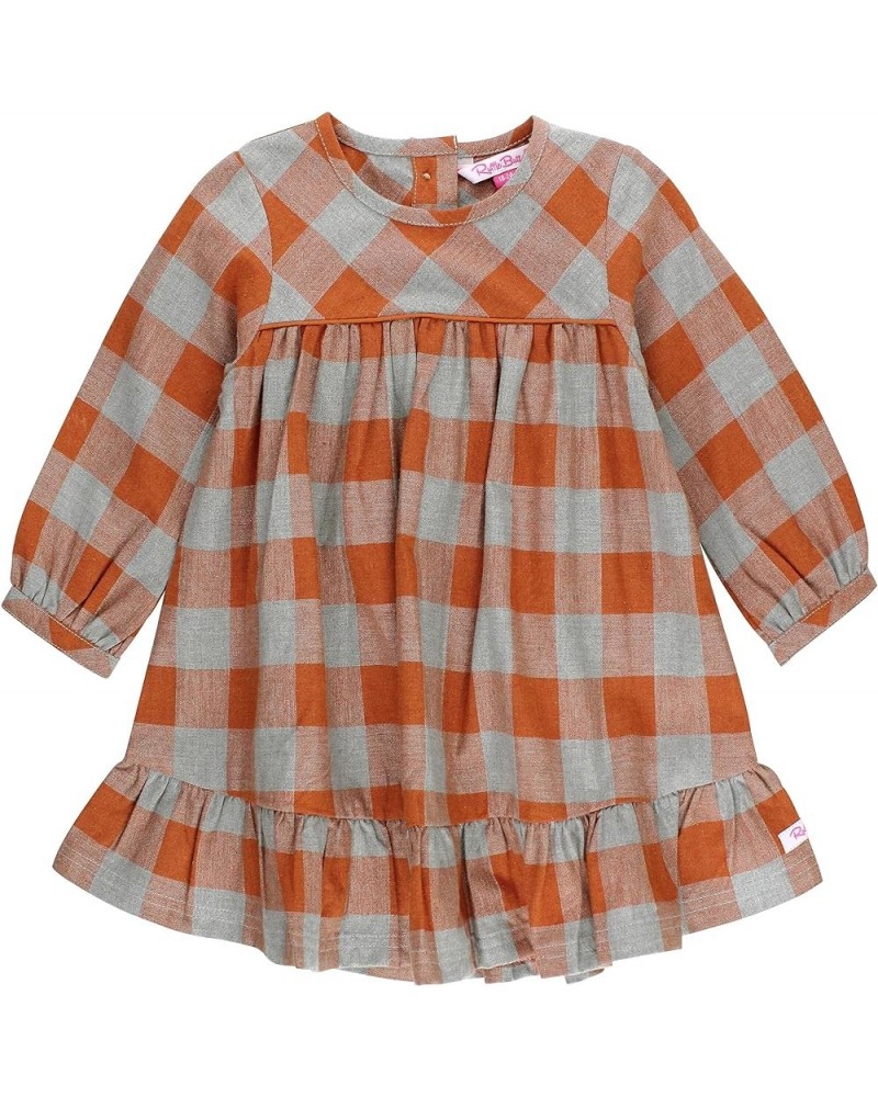 RuffleButts® Baby/Toddler Girls Flowy Tiered Button Back Dress Hadlee Plaid $20.27 Dresses