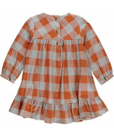 RuffleButts® Baby/Toddler Girls Flowy Tiered Button Back Dress Hadlee Plaid $20.27 Dresses