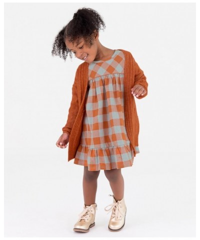 RuffleButts® Baby/Toddler Girls Flowy Tiered Button Back Dress Hadlee Plaid $20.27 Dresses