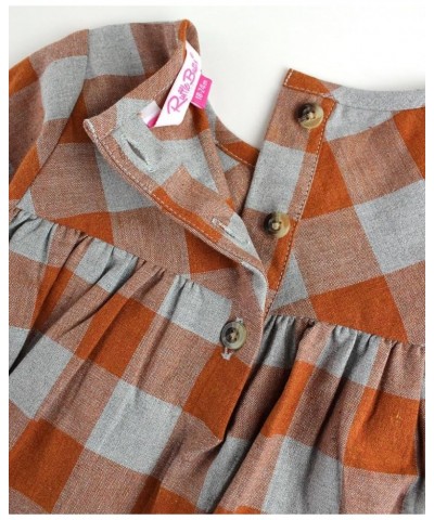 RuffleButts® Baby/Toddler Girls Flowy Tiered Button Back Dress Hadlee Plaid $20.27 Dresses