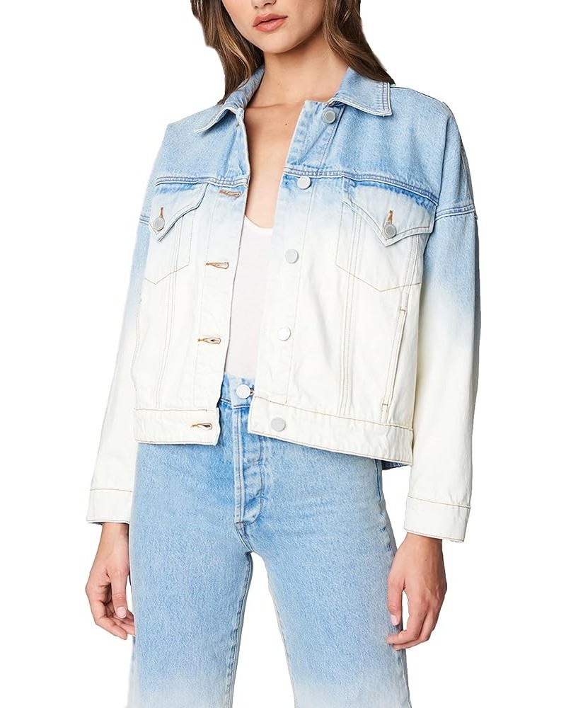 womens Luxury Clothing Denim Trucker Jacket Toned Down $24.50 Jackets