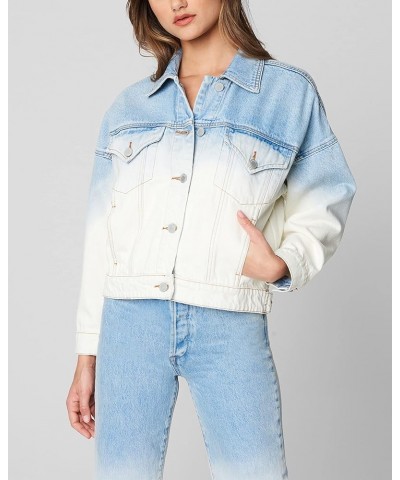 womens Luxury Clothing Denim Trucker Jacket Toned Down $24.50 Jackets