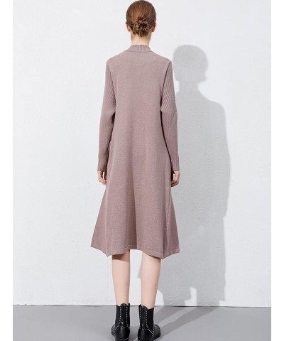 Women's Long Sleeve Sweater Dresses Pullover Casual Turtleneck Knit Sweater Long Dresses with Pockets Coffee $23.60 Sweaters