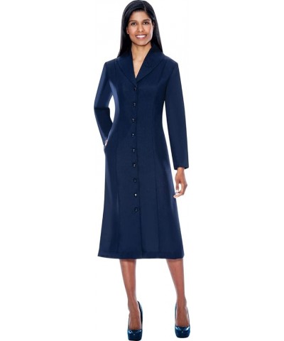 Button Front Clergy Dresses for Women - Elegant Church Dress & Uniform, Clergy Robes Women Choir Robe G11674 Navy $33.28 Dresses