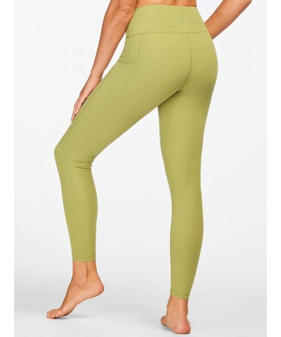 Women's Capri Yoga Pants with Pockets Essential High Waisted Legging for Workout Brushed Buttery Soft-golden Lime $11.72 Pants