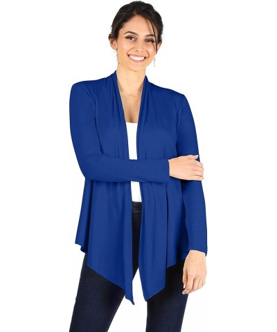 Lightweight Cardigans for Women Reg and Plus Size Light Cardigans for Women Summer Long Sleeves Royal Blue $11.39 Sweaters