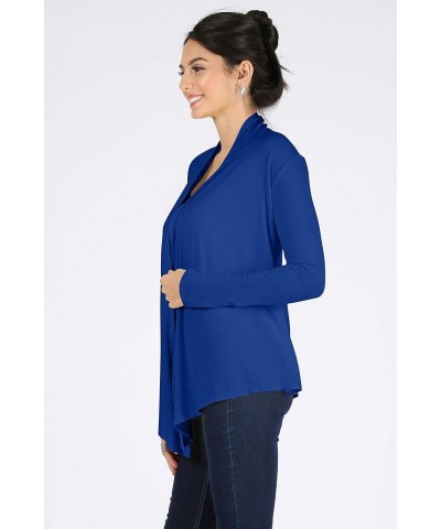 Lightweight Cardigans for Women Reg and Plus Size Light Cardigans for Women Summer Long Sleeves Royal Blue $11.39 Sweaters