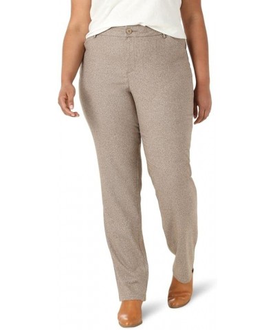Women's Plus Size Wrinkle Free Relaxed Fit Straight Leg Pant Dark Earth $19.59 Pants