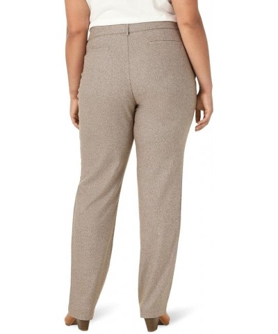 Women's Plus Size Wrinkle Free Relaxed Fit Straight Leg Pant Dark Earth $19.59 Pants