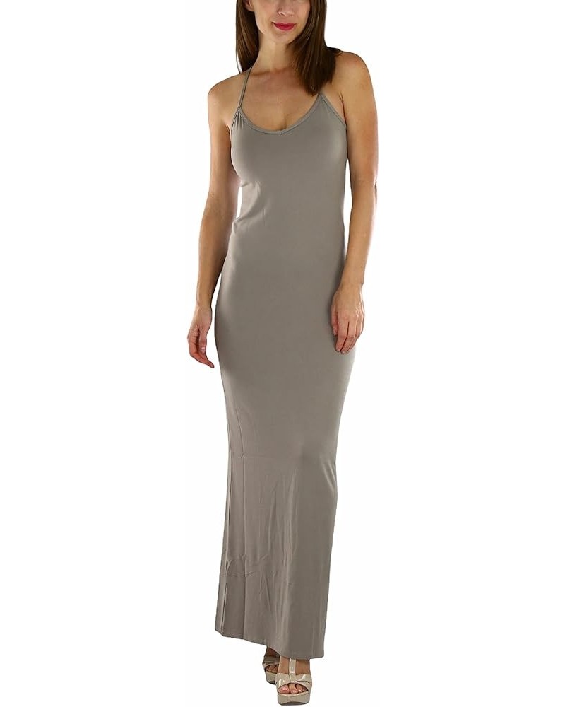 Women's Maxi Sleeveless Summer Long Dress Taupe (Maxi) $13.74 Dresses