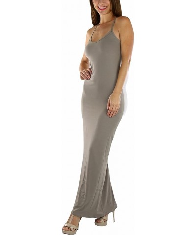 Women's Maxi Sleeveless Summer Long Dress Taupe (Maxi) $13.74 Dresses