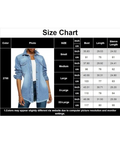 Denim Jacket for Women Winter Long Sleeve Classic Distressed Butterfly Jean Trucker Jackets Light Blue2788 $24.77 Jackets