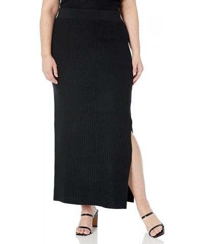 Women's Tyler Ribbed Sweater Skirt Black $24.62 Skirts