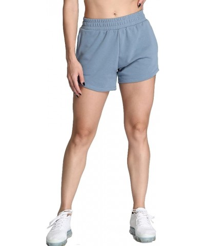 Training Sweat Shorts for Women High Waist Workout Shorts Athletic Yoga Running Shorts Placid Blue $8.69 Activewear