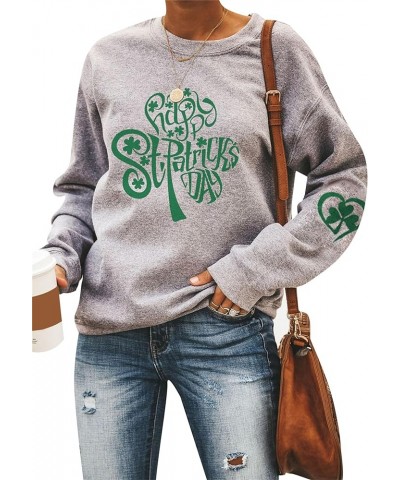 Women's Long Sleeve Shamrock Crew Neck Shirtss Tunic Tops Clover St Patricks Day Pullover SweatShirtss Tree $13.05 Hoodies & ...