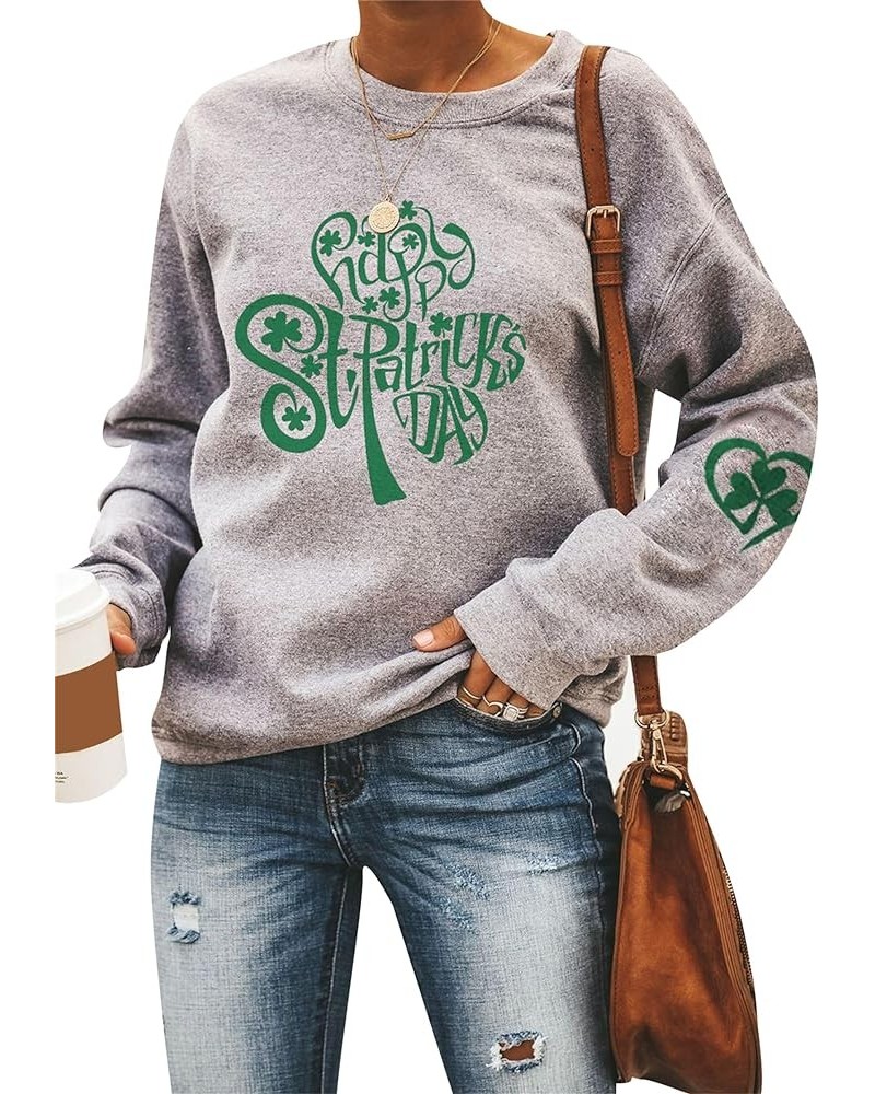 Women's Long Sleeve Shamrock Crew Neck Shirtss Tunic Tops Clover St Patricks Day Pullover SweatShirtss Tree $13.05 Hoodies & ...