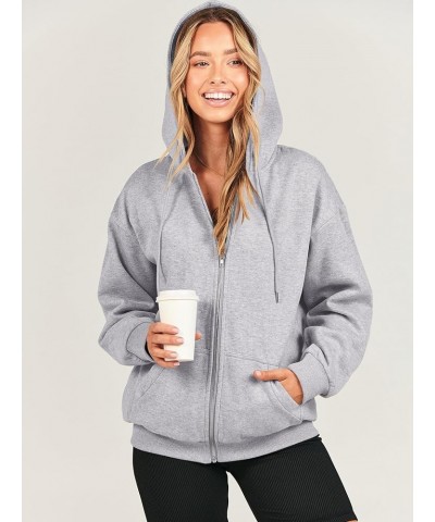 Women's Oversized Zip Up Hoodies Sweatshirts Y2K Clothes Cute Teen Girl Fall Casual Drawstring Jackets with Pockets Grey $20....