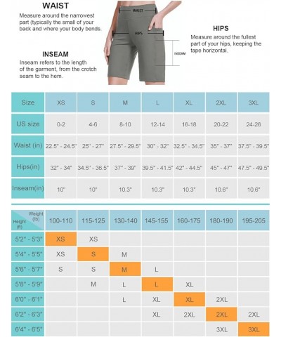 Women's 10" Bermuda Shorts Long Athletic Workout Knee Length High Waisted Yoga Running Shorts with 3 Pockets Grey $17.99 Acti...