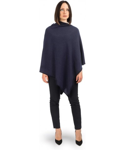 Poncho 100% Cashmere - Made in Italy Blue $57.75 Coats