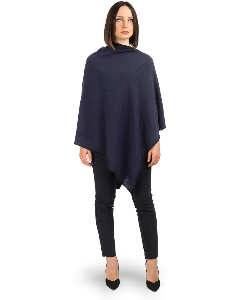 Poncho 100% Cashmere - Made in Italy Blue $57.75 Coats