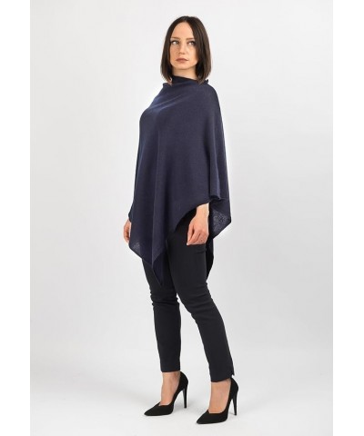 Poncho 100% Cashmere - Made in Italy Blue $57.75 Coats