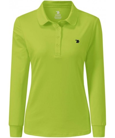 Golf Polo Shirts for Women Long Sleeve Colourful Quick-Dry Workwear & Activewear-Womens Athletic Apparel Green 2 $16.50 Shirts
