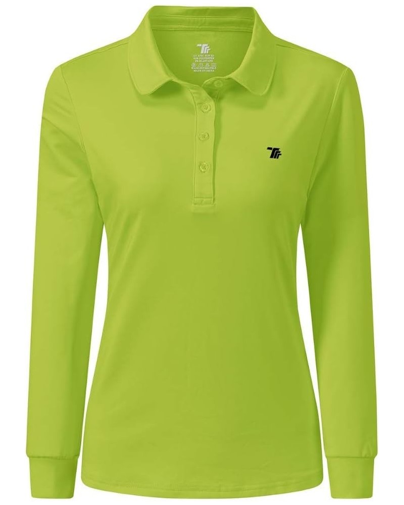 Golf Polo Shirts for Women Long Sleeve Colourful Quick-Dry Workwear & Activewear-Womens Athletic Apparel Green 2 $16.50 Shirts