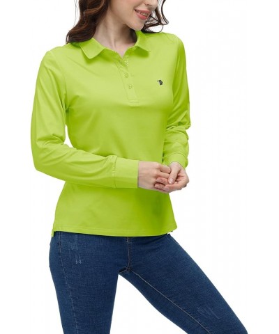 Golf Polo Shirts for Women Long Sleeve Colourful Quick-Dry Workwear & Activewear-Womens Athletic Apparel Green 2 $16.50 Shirts