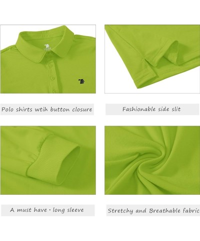 Golf Polo Shirts for Women Long Sleeve Colourful Quick-Dry Workwear & Activewear-Womens Athletic Apparel Green 2 $16.50 Shirts