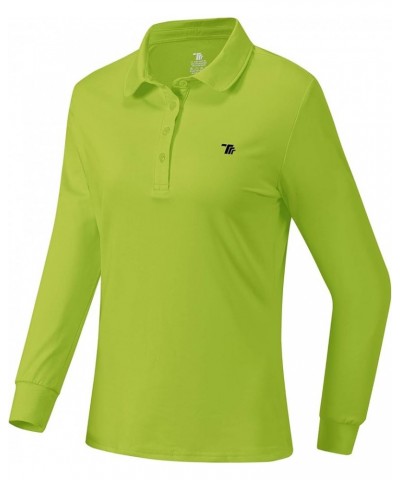 Golf Polo Shirts for Women Long Sleeve Colourful Quick-Dry Workwear & Activewear-Womens Athletic Apparel Green 2 $16.50 Shirts