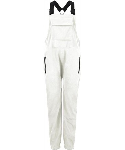 Jumpsuits for Women Dressy Fleece Warm Overalls Trendy Ski Outdoor Romper Winter Loose Casual Jumpsuits with Pockets 2024 Whi...