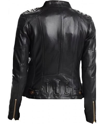 Women's Classic Rider Motorcycle leather jacket | lambskin leather jackets for women | Real Leather Jacket Women Black $37.80...