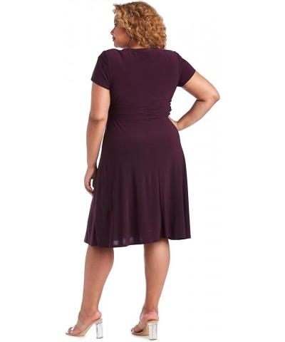 Womens Matte Jersey Jeweled Waist Cocktail Dress Plum $28.68 Dresses