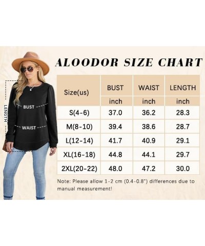 Sweatshirts for Women Crewneck Long Sleeve Shirts Soft Tunic Tops Fall Fashion 2023 72-hot-pink $11.65 Tops