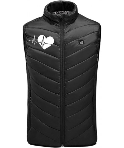 Women's Heated Vest Warm Lightweight Coat Usb Charging Zipper Jacket with 3 Heating Level Heated Vest Women-2black $8.12 Vests