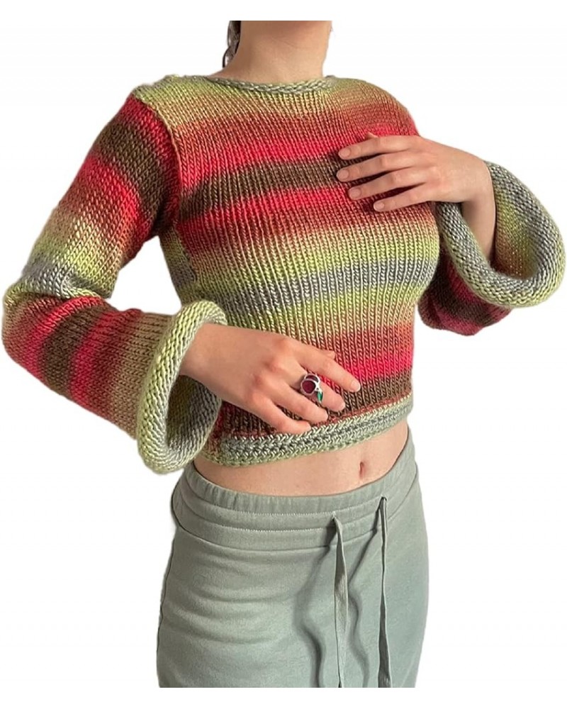Women Oversized Pullover Sweaters Long Sleeve Y2K Autumn Winter Knitted Sweater Casual Basic Knitwear 2021 Streetwear Colorfu...