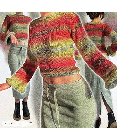 Women Oversized Pullover Sweaters Long Sleeve Y2K Autumn Winter Knitted Sweater Casual Basic Knitwear 2021 Streetwear Colorfu...