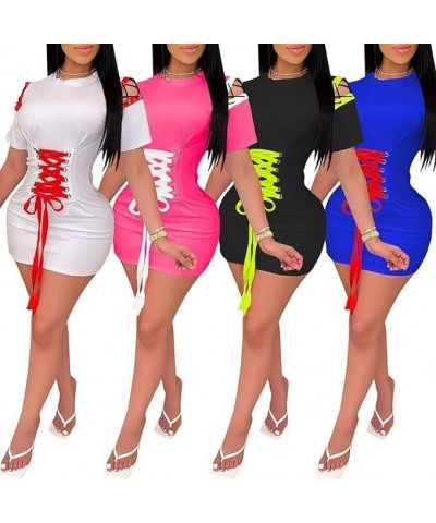 Women's Sexy Bodycon Dress Club Skinny Dress Slimfit Dresses Party Club Night Outfits 1 Pink $16.48 Dresses