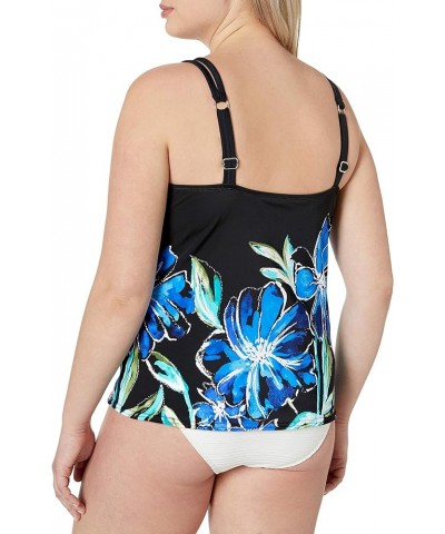 High Neck Tankini Swimsuit Top Multi//in Cool Bloom $21.69 Swimsuits
