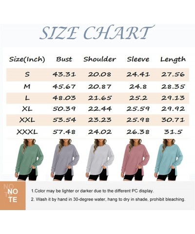 Plus Size Crewneck Tops for Women Long Sleeve Side Split Loose Casual Knit Pullover Sweater Blouse 02-hot Pink $12.69 Activewear