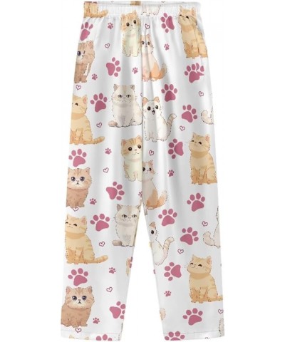 Pajamas Pants for Women Long Pants Sleepwear Soft Comfy Night Wear Loungewear Pajama House Wear XS-4XL Cat Paws $15.67 Sleep ...
