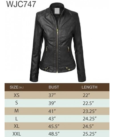 Women's Removable Hooded Faux Leather Jacket Moto Biker Coat Wjc747a_coffee $26.63 Coats