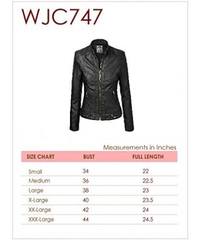 Women's Removable Hooded Faux Leather Jacket Moto Biker Coat Wjc747a_coffee $26.63 Coats