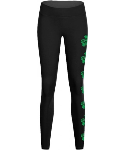 St Patricks Day Leggings for Women Shamrock Trousers Butt Lift Tummy Control Lucky Clover Yoga Pants 3615-jdgyn-c-mintgreen $...