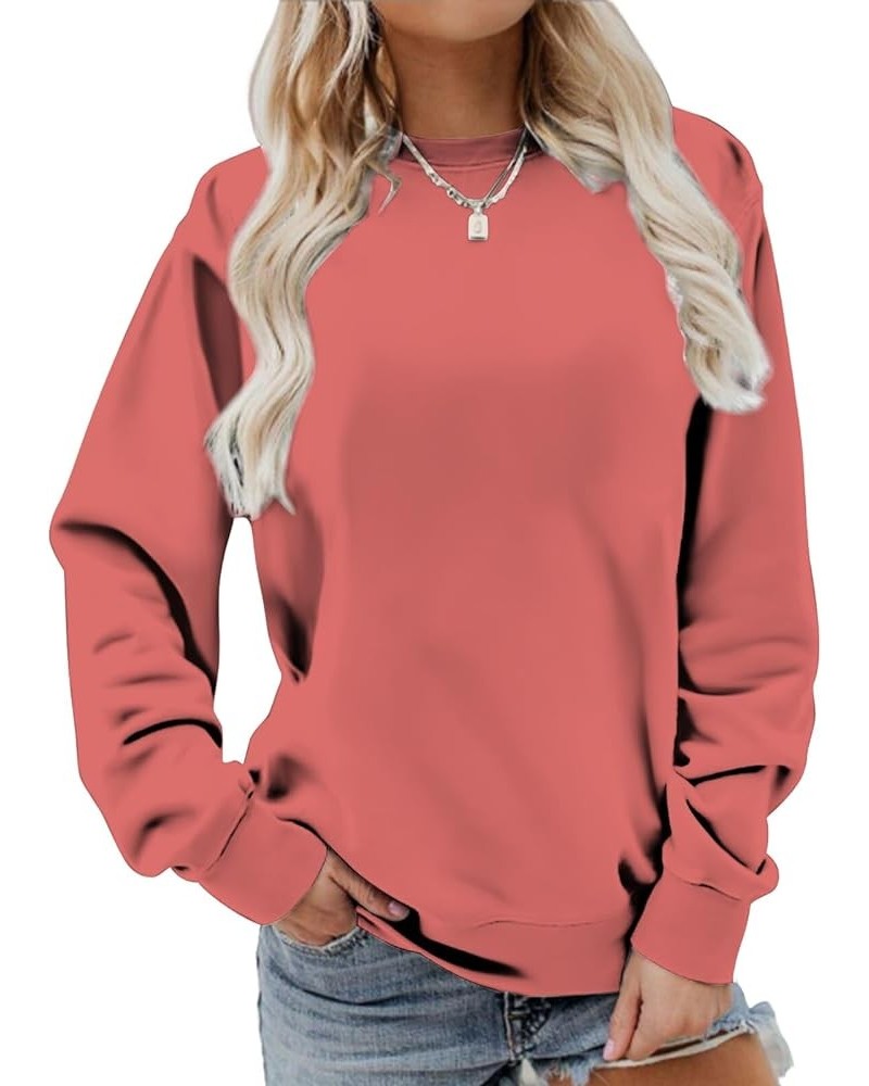 Womens Casual Long Sleeve Sweatshirt Crewneck Cute Pullover Relaxed Fit Tops Fall Fashion 2023 Oversized Tunic Blouses Deal 1...