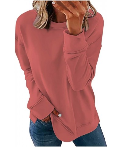 Womens Casual Long Sleeve Sweatshirt Crewneck Cute Pullover Relaxed Fit Tops Fall Fashion 2023 Oversized Tunic Blouses Deal 1...