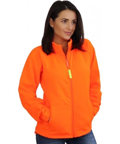 Womens Semi-Fitted Blaze Orange Full Zip 12 Oz. Fleece Jacket Orange $27.50 Jackets
