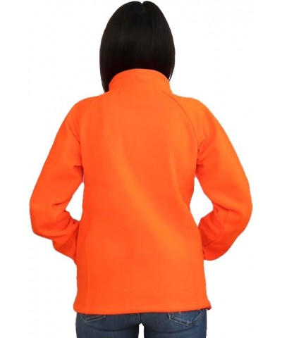 Womens Semi-Fitted Blaze Orange Full Zip 12 Oz. Fleece Jacket Orange $27.50 Jackets